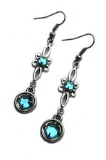 Gothic Victorian Earrings Bridal Wedding Medieval Renaissance Silver Jewelry