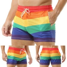 Short décontracté homme musculation entraînement fitness maille gymnastique p