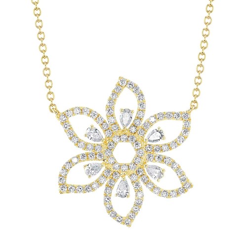 Poire coupe diamant - coupe, collier