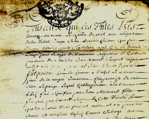 1712 parchemin crèvecoeur - 1712,