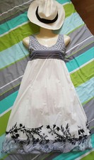 robe été  pour occasions ceremonie habillée mariage S 36/38 crème