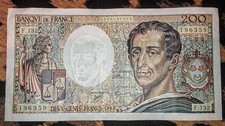 Billets 200 Francs Montesquieu