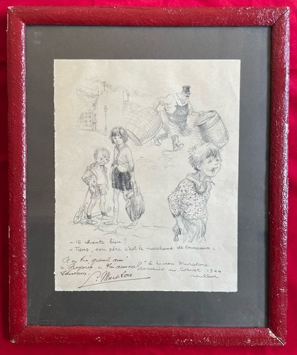 Original poulbot drawing 1944 - drawing,