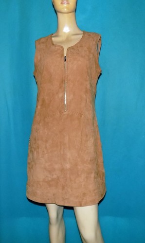 Ikks robe cuir suède camel - ikks, en