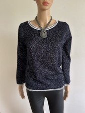 Pull bleu marine et argenté