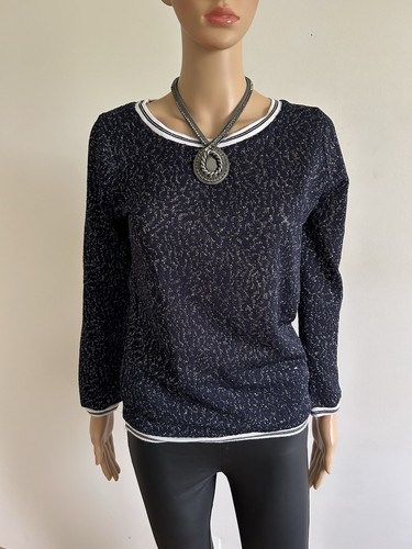 Pull bleu marine argenté - bleu, et