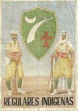 Guerre civile espagnole bons de rationnement Regulares Indigenas (Format A4)