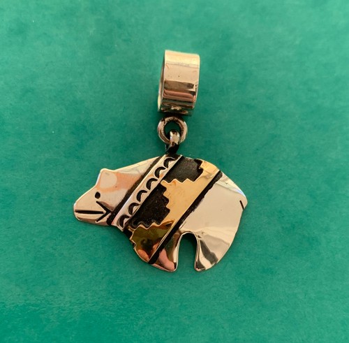 Pendentif navajo ours signé - pendentif,