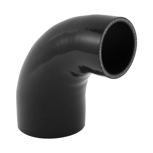Coude silicone 5 noir - 3.5",