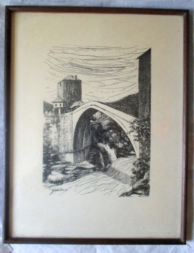 Lithographie vintage 1975