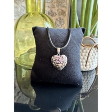 Collier Coeur Rhodonite -
