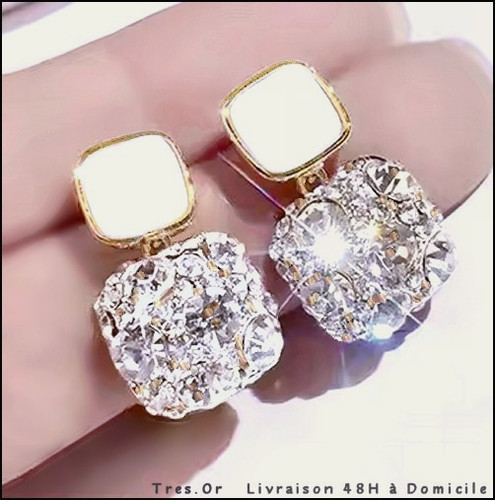 Boucles oreille zircons - d'oreille,