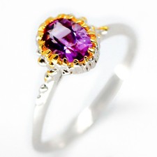Bague améthyste naturelle - bague, en