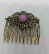 peigne à chignon quartz rose