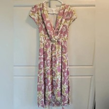 High Low Floral Flutter Sleeve