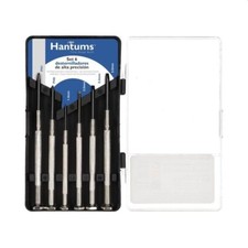 Jeu de 6 tournevis haute précision (4 plats, 2 Phillips)