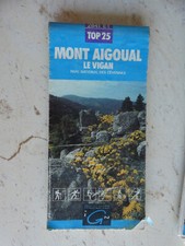 carte  IGN bleue 2641 ET top 25 MONT AIGOUAL LE VIGAN  1992 edition 1