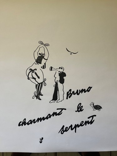 Dessin encre chine signé - encre,