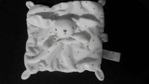 Doudou plat lapin blanc - doudou,