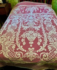 textile ancien: dessus de lit