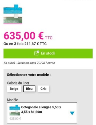 Liner piscine hors sol - , ubbink