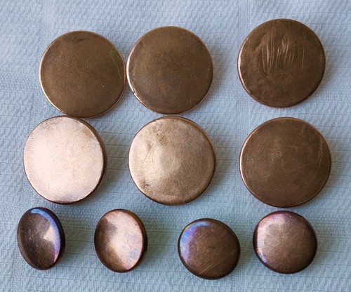 Lot boutons plats - lot, 10