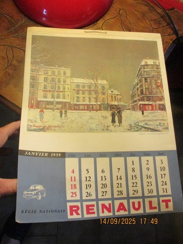 Ancien calendrier renault - calendrier,