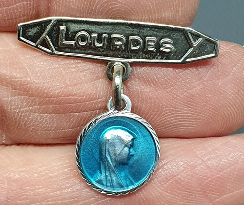 Médaille religieuse bleu - médaille,