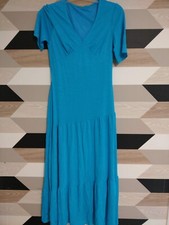 Longue robe bleu turquoise - bleu,