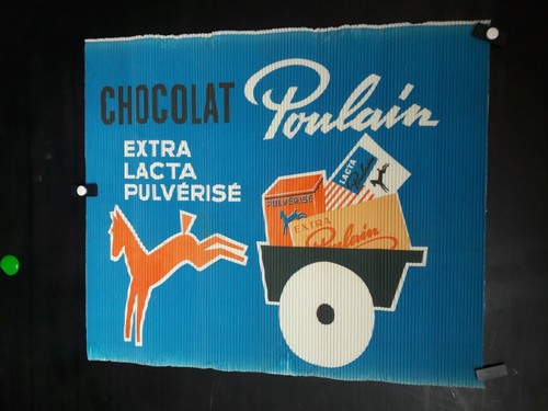 Affiche chocolat poulain - poulain, sur