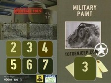 AEROSOL BOMBE PEINTURE 400ml OLIVE DRAB OD3 43/45 MAT US WW2 . . jeep dodge