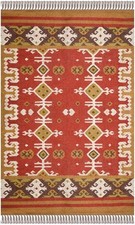 Tapis indien jute laine village vintage kilim tissé à la main tapis rectangul...