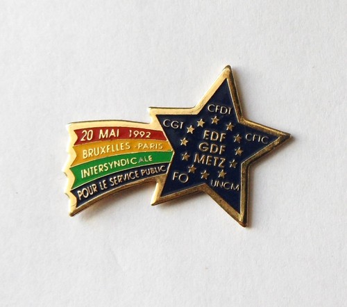 Pin edf gdf syndicats metz - pin's,