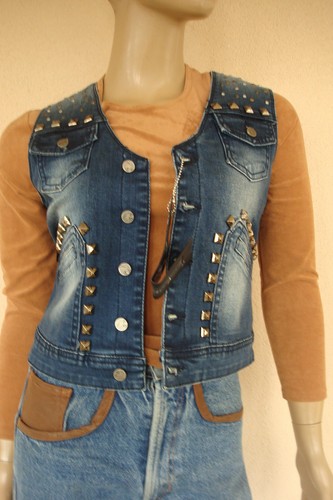 Blouson jean sans manche - jean's,