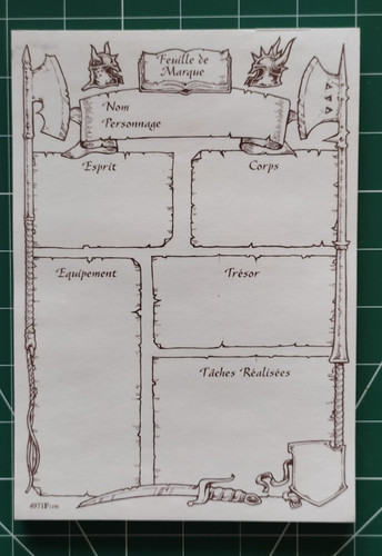 Heroquest feuille de marque - :,