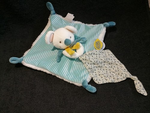 Doudou plat koala blanc - , bleu