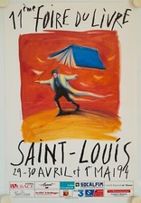 Affiche 11ème FOIRE DU LIVRE Saint-Louis 1994 anne-Sophie Tschiegg
