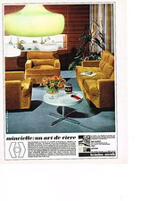 PUBLICITE ADVERTISING  1965   LES HUCHERS MINVIELLE meubles