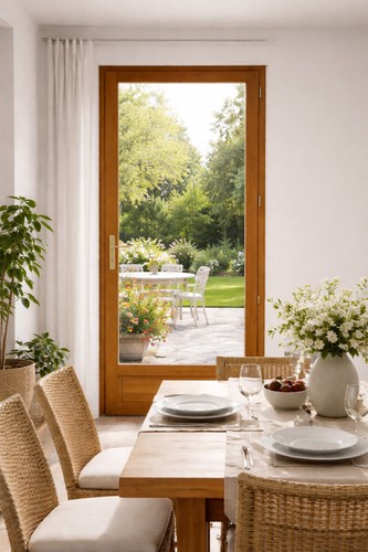 Porte fenetre bois vantail - bois, 1