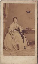Second Empire Femme Robe Photo cdv par Neveu Paris Vintage albumine ca 1860