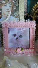 Cadre Chat mignon Shabby Chic