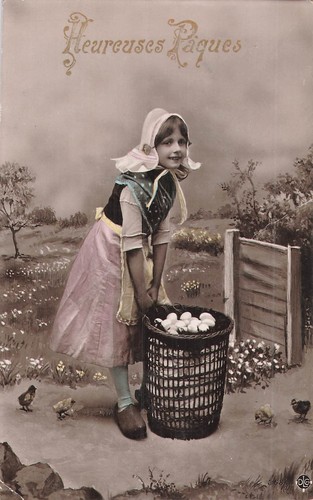 Happy easter little girl - cp,