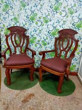 Lot de 2 fauteuils cuir marron