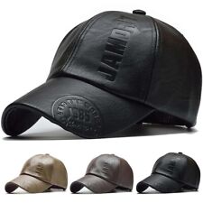 Casquette baseball en cuir PU haute qualité réglable Black Edition mixte adulte