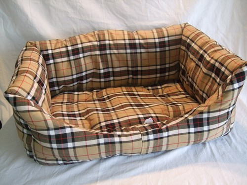 Corbeille ecossais beige - ecossais,