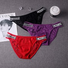 Slip sexy homme dentelle sous