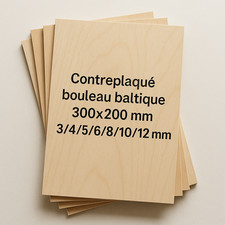 300x200 mm | 3mm - 12mm | Contreplaqué de bouleau multiplex | Découpe laser