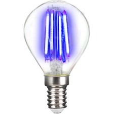 LightMe LED Filament Ampoule Goutte 4W E14 Clair Bleu P45 Classique Deco Bleu