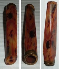 Rare ancien fume-cigarette en bakélite imitation marbre