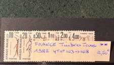 TIMBRES FRANCE TAXE 1982 YT N° 103 à 108 NEUFS ** MNH